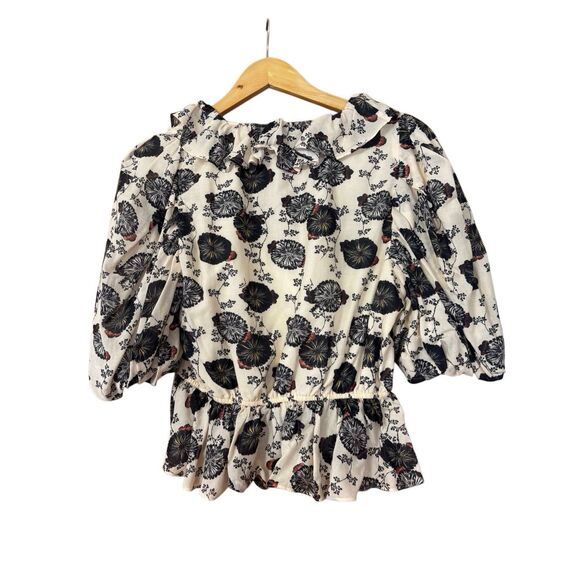 Ulla Johnson Nadya top blouse gardenia floral size 6 - Picture 2 of 14